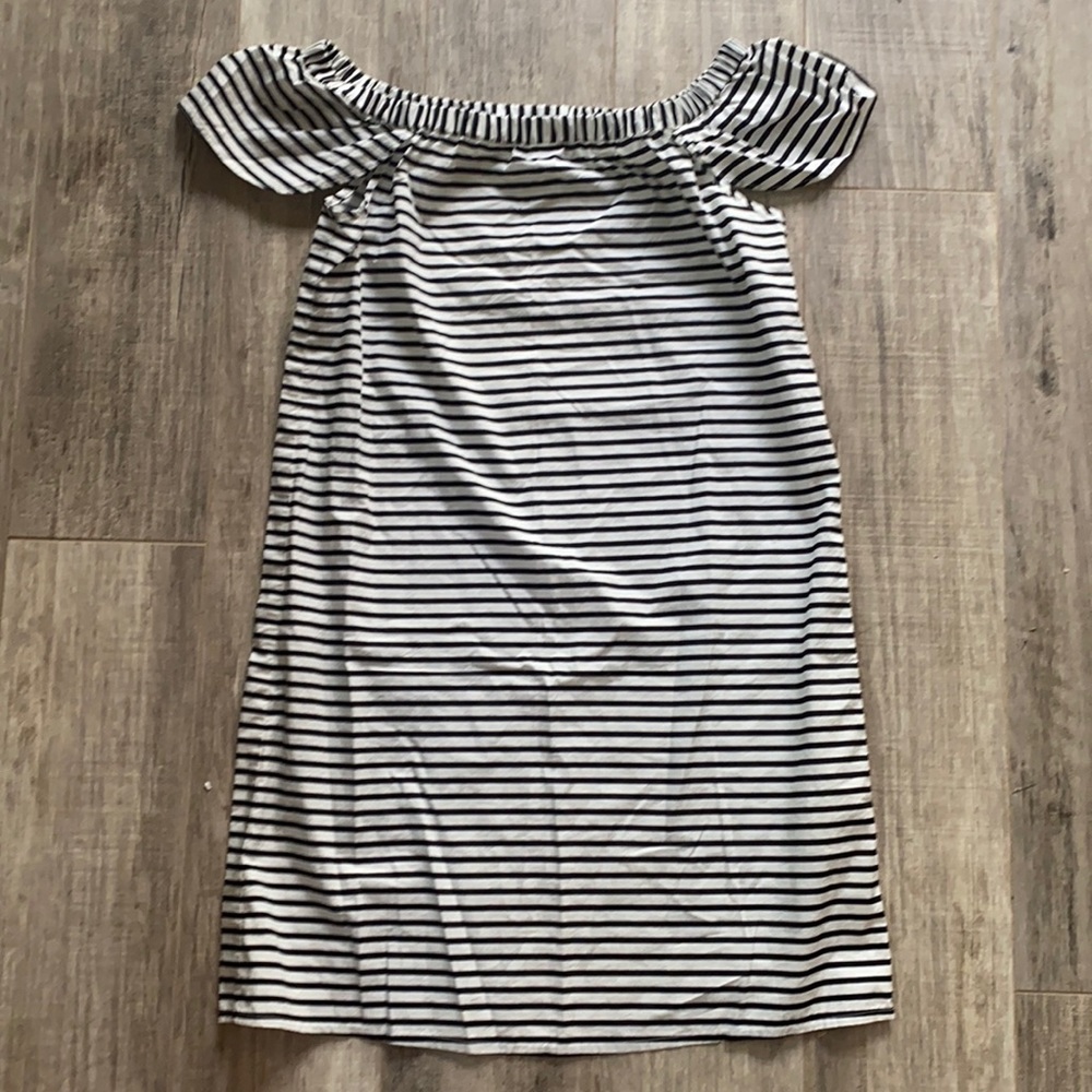 J. crew black and white off the shoulder dress.  Size small